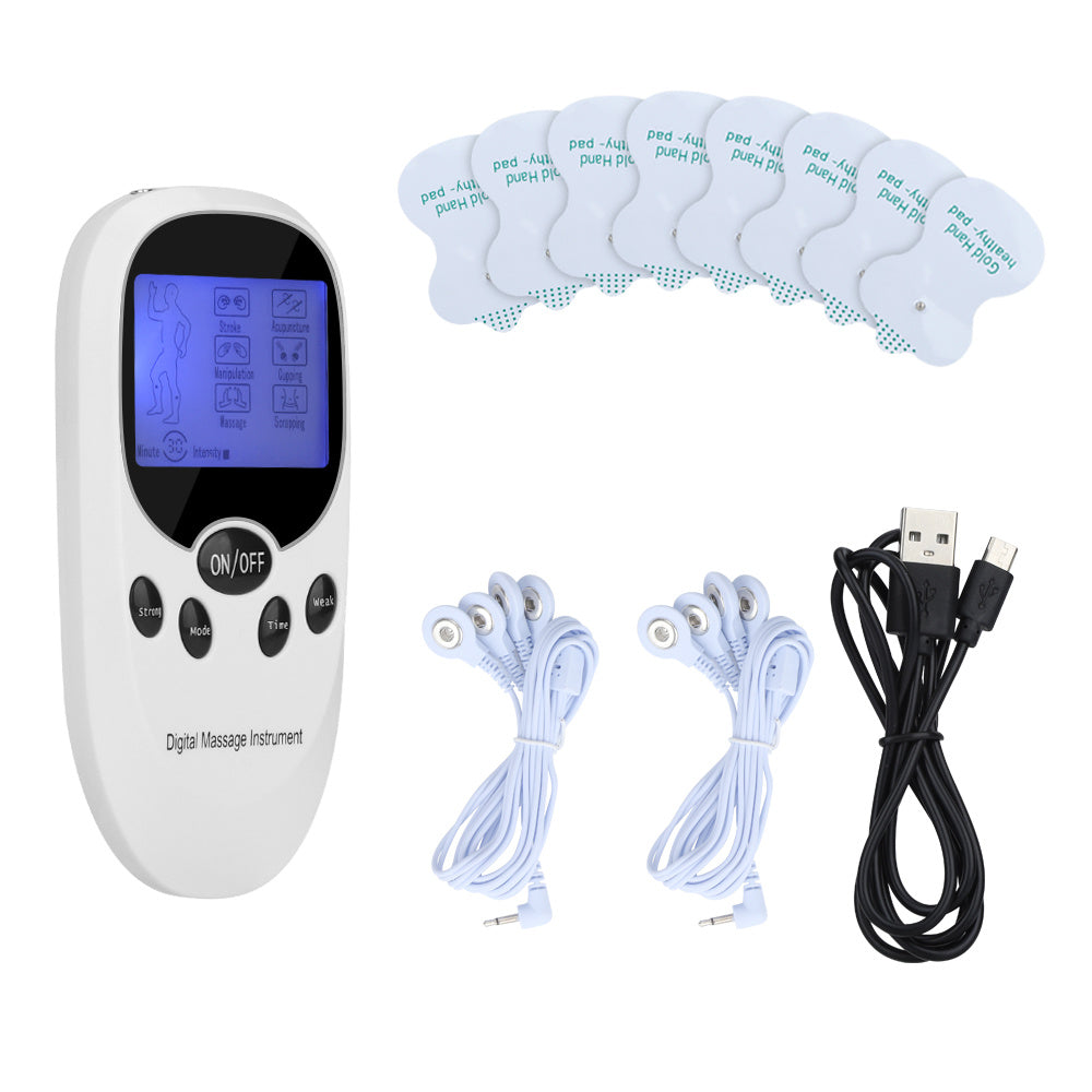 Électrique Acupuncture Numérique Thérapie Tens Massage Du Corps Double Canaux D'impulsion Stimulateur Musculaire Pour Retour Cou Jambe Soulagement de La Douleur