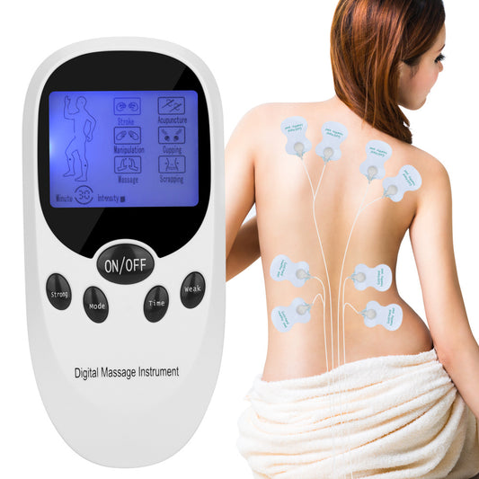 Électrique Acupuncture Numérique Thérapie Tens Massage Du Corps Double Canaux D'impulsion Stimulateur Musculaire Pour Retour Cou Jambe Soulagement de La Douleur